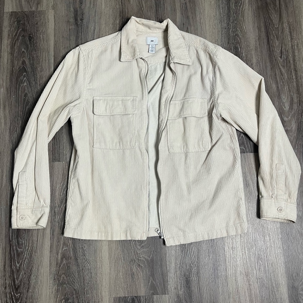 H&M Beige Button-Up Jacket